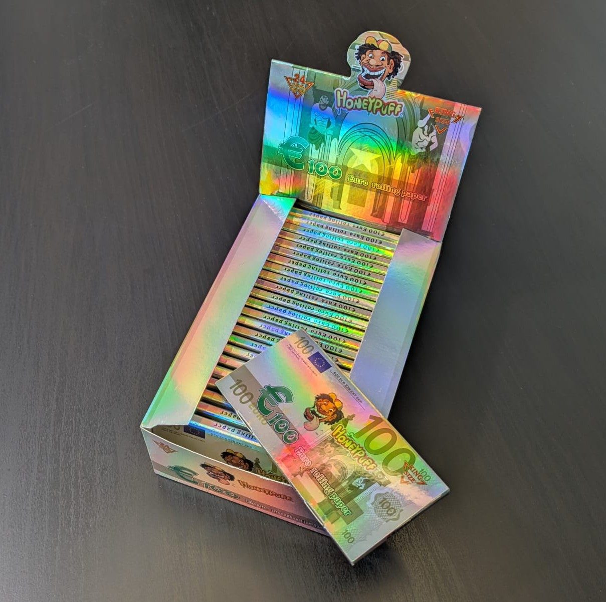 100€ Design Longpapers – geöffnete Box mit Booklets